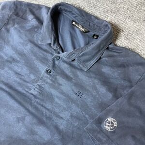 Travis Mathew Polo Shirt XXL Mens Blue‎ Ruth Lake 1972 Golf Casual